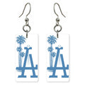 LA Palms Blue — She's Choosing earrings, shown as a pair