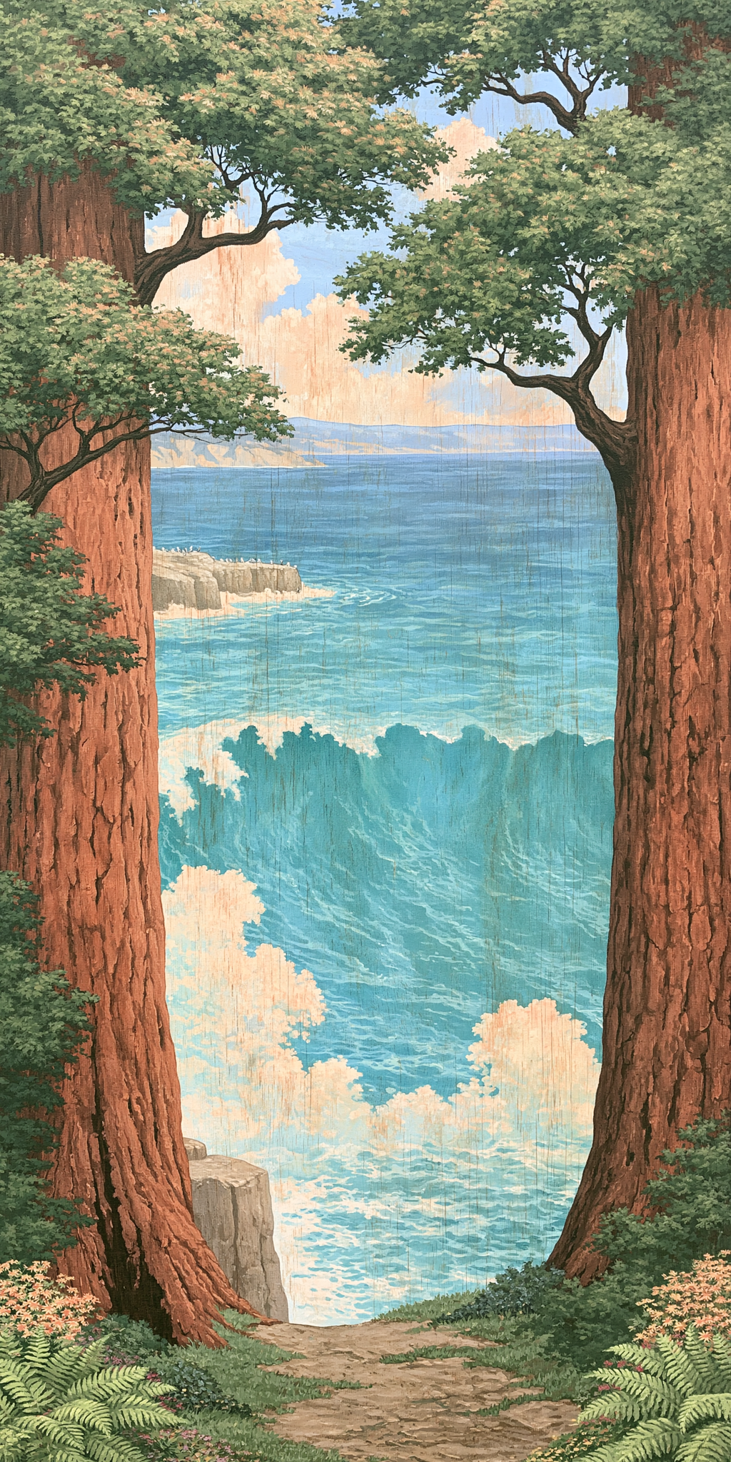 Redwood Window — She's Choosing California upcycled paperboard earrings