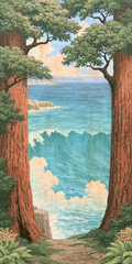 Redwood Window — She's Choosing California upcycled paperboard earrings