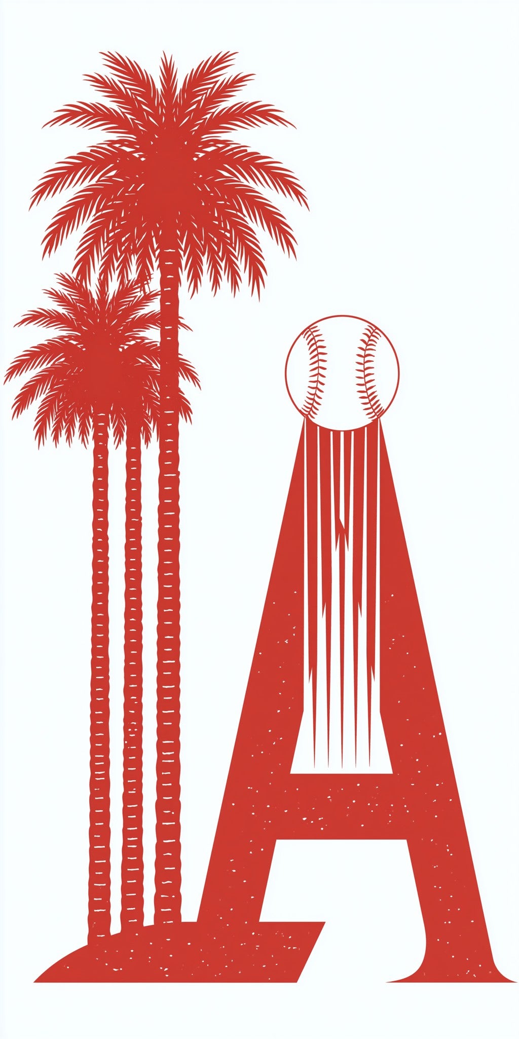LA Palms Red — full design art