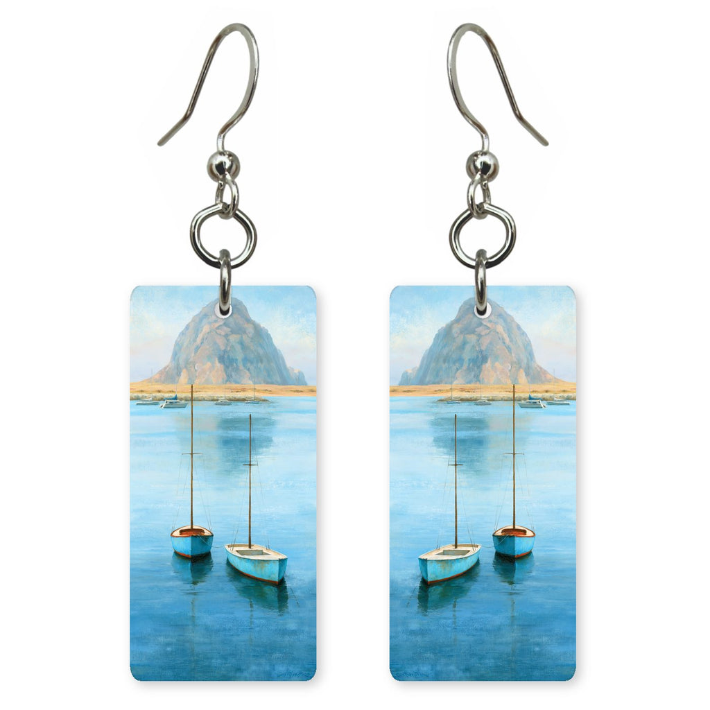 Morro Bay Boats — She's Choosing earrings, shown as a pair