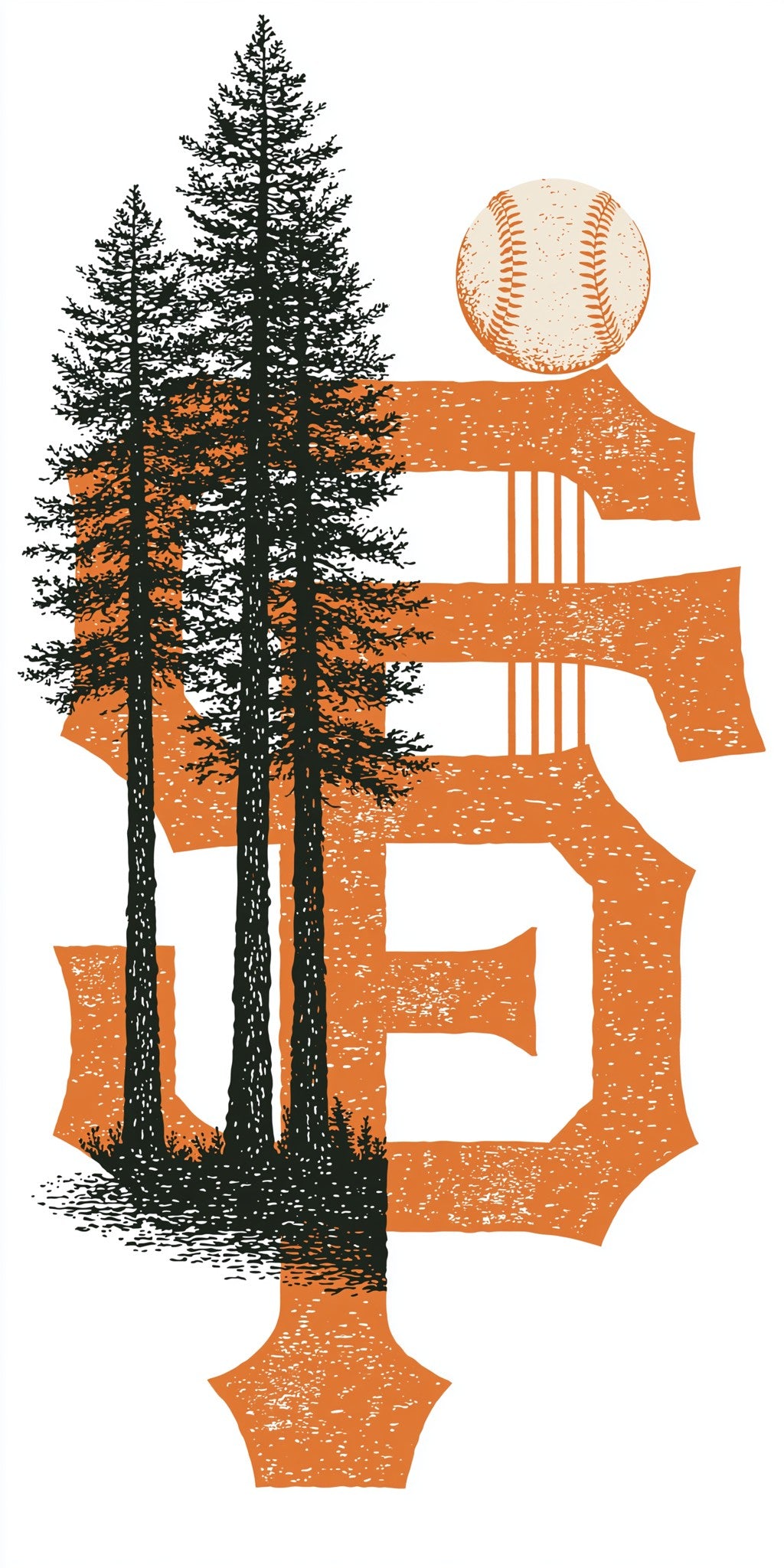 SF Sequoia Letters — full design art