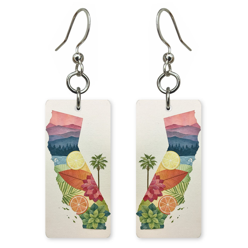 She's Choosing California | Eco Earrings | Golden State Collage | SC5V