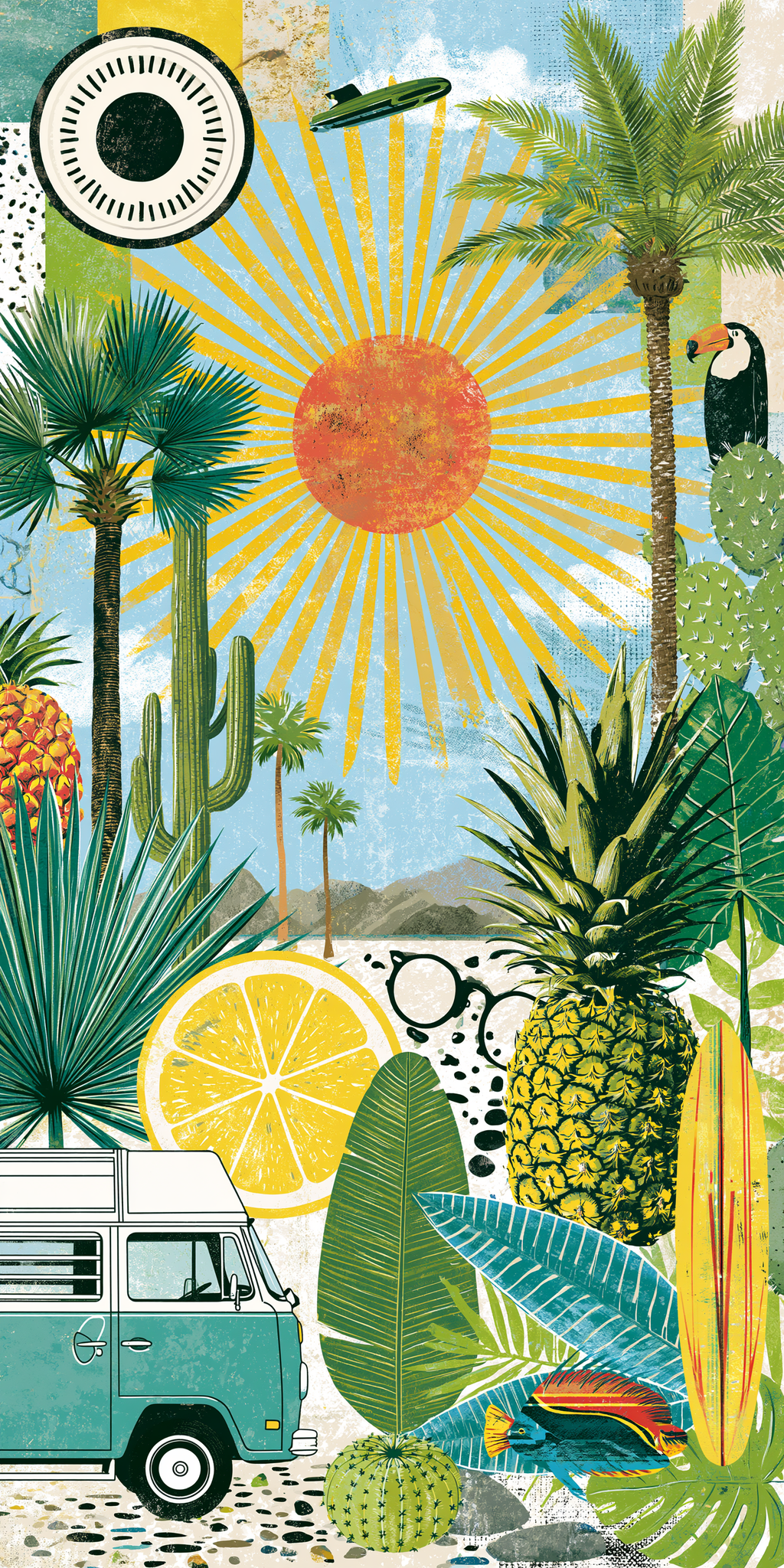 Golden State Jungle — She's Choosing California upcycled paperboard earrings