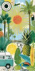 Golden State Jungle — She's Choosing California upcycled paperboard earrings