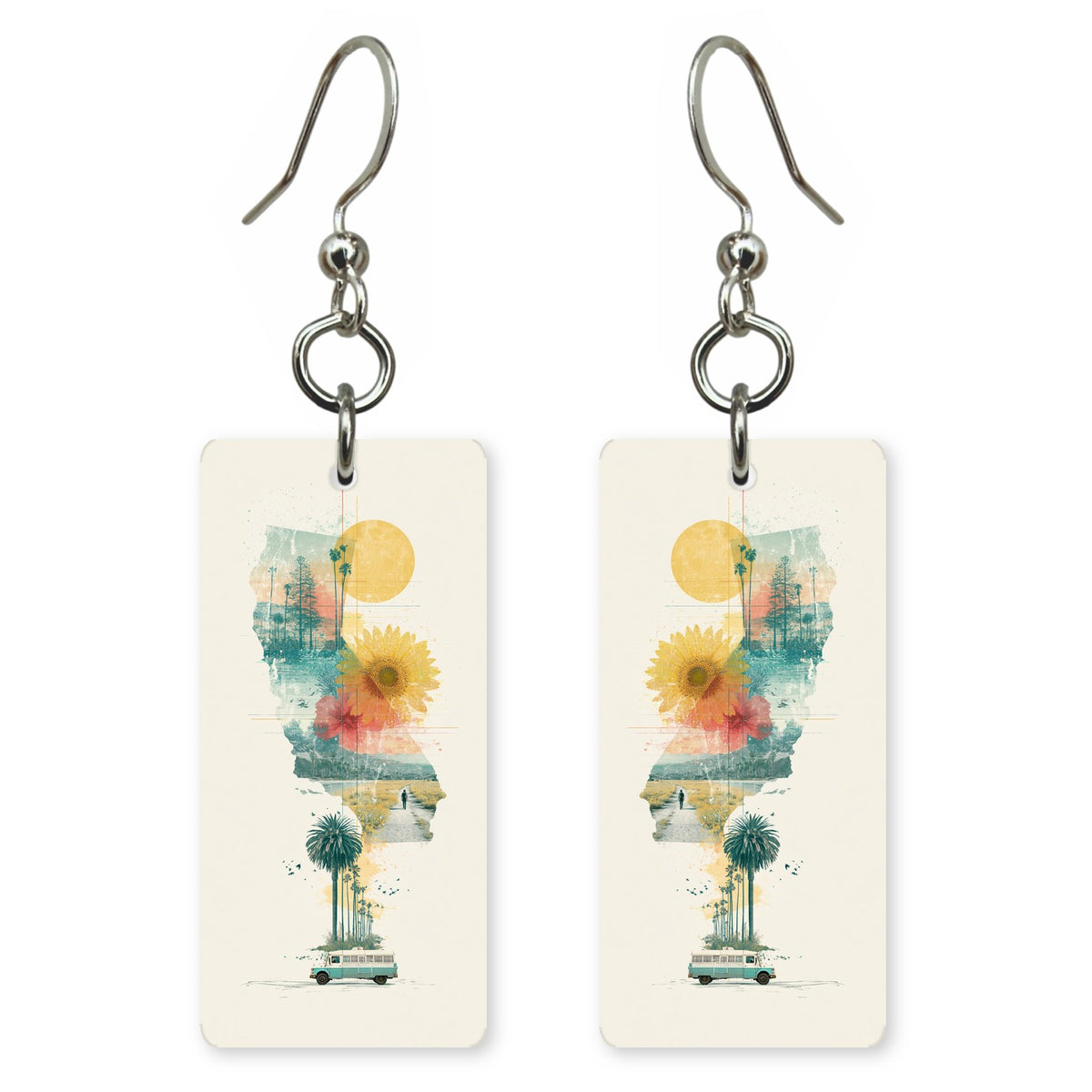 She's Choosing California | Eco Earrings | Sunflower State | SC5X
