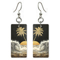 Midnight Wave Palm — She's Choosing earrings, shown as a pair