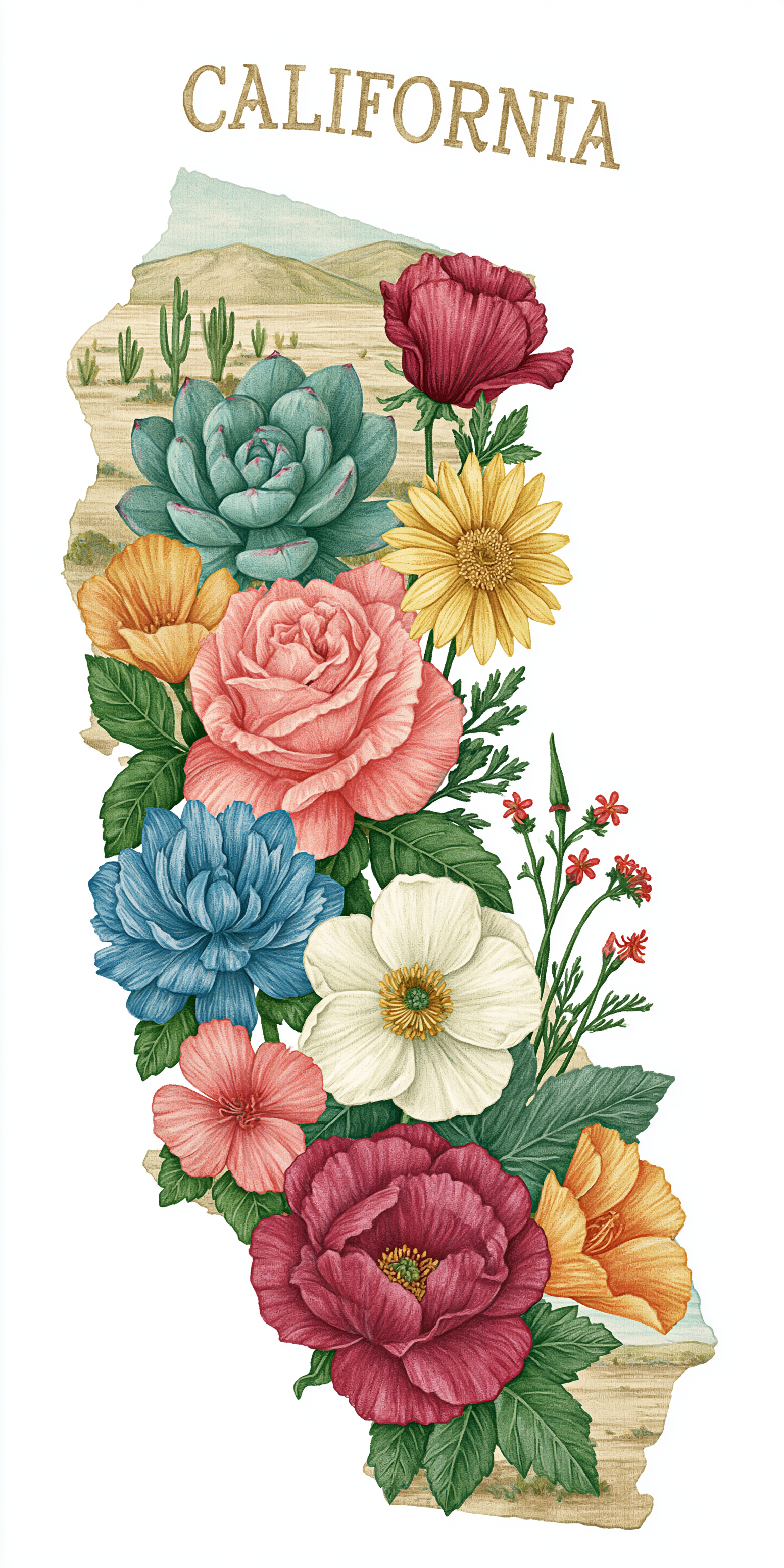 California in Bloom — She's Choosing California upcycled paperboard earrings