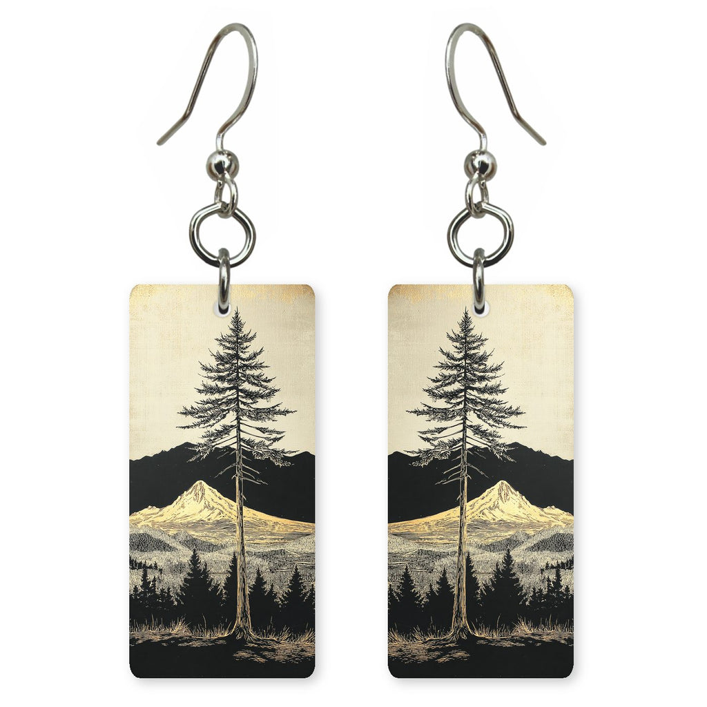 Pine Ridge Engraving — She's Choosing earrings, shown as a pair