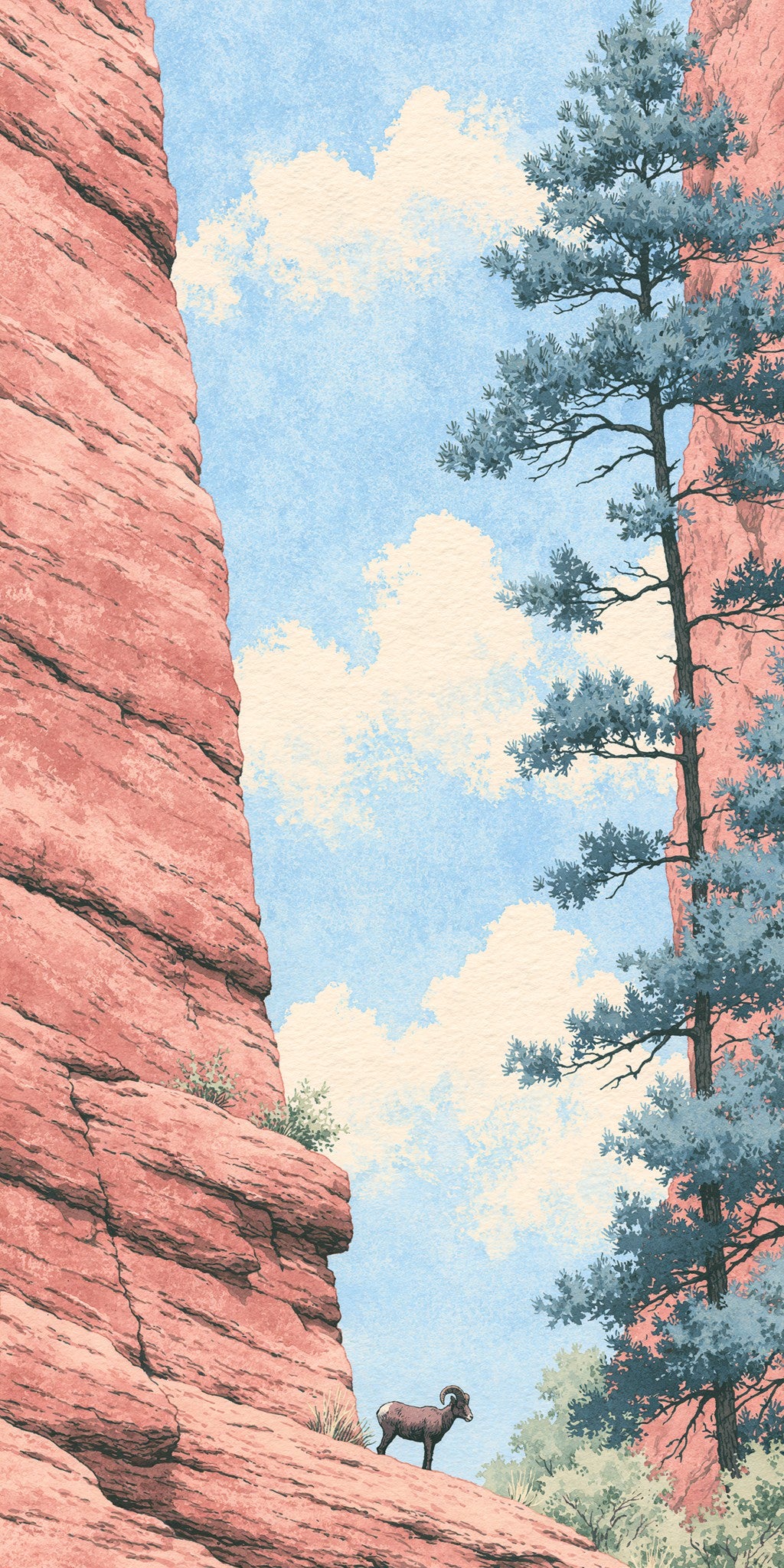 Garden Gods Towering Fins — full design art