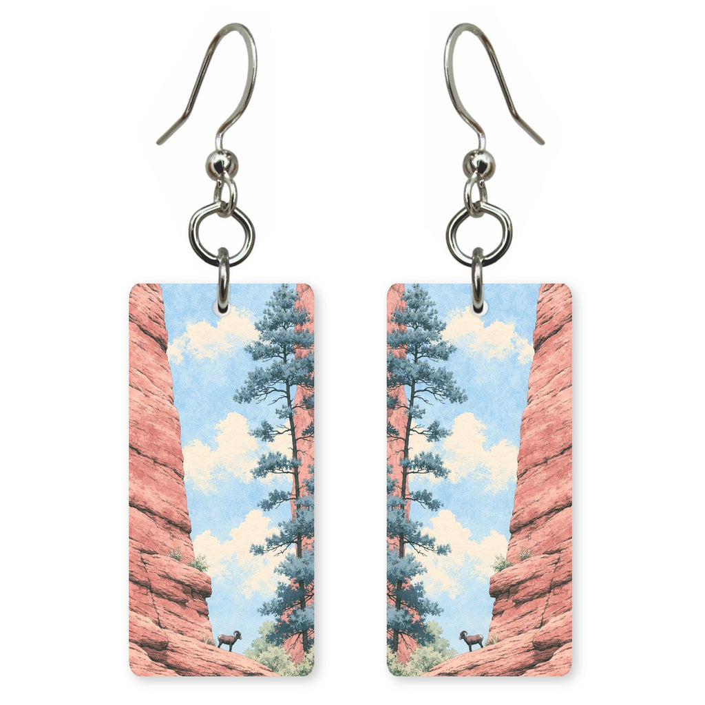 Garden Gods Towering Fins — She's Choosing earrings, shown as a pair