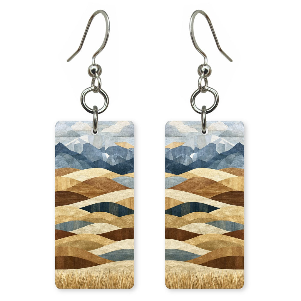 Great Sand Dunes Towering — She's Choosing earrings, shown as a pair