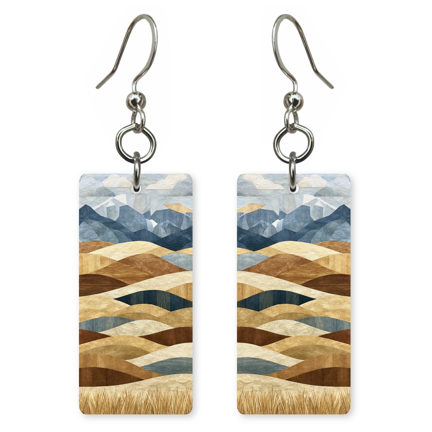 Great Sand Dunes Towering — She's Choosing earrings, shown as a pair