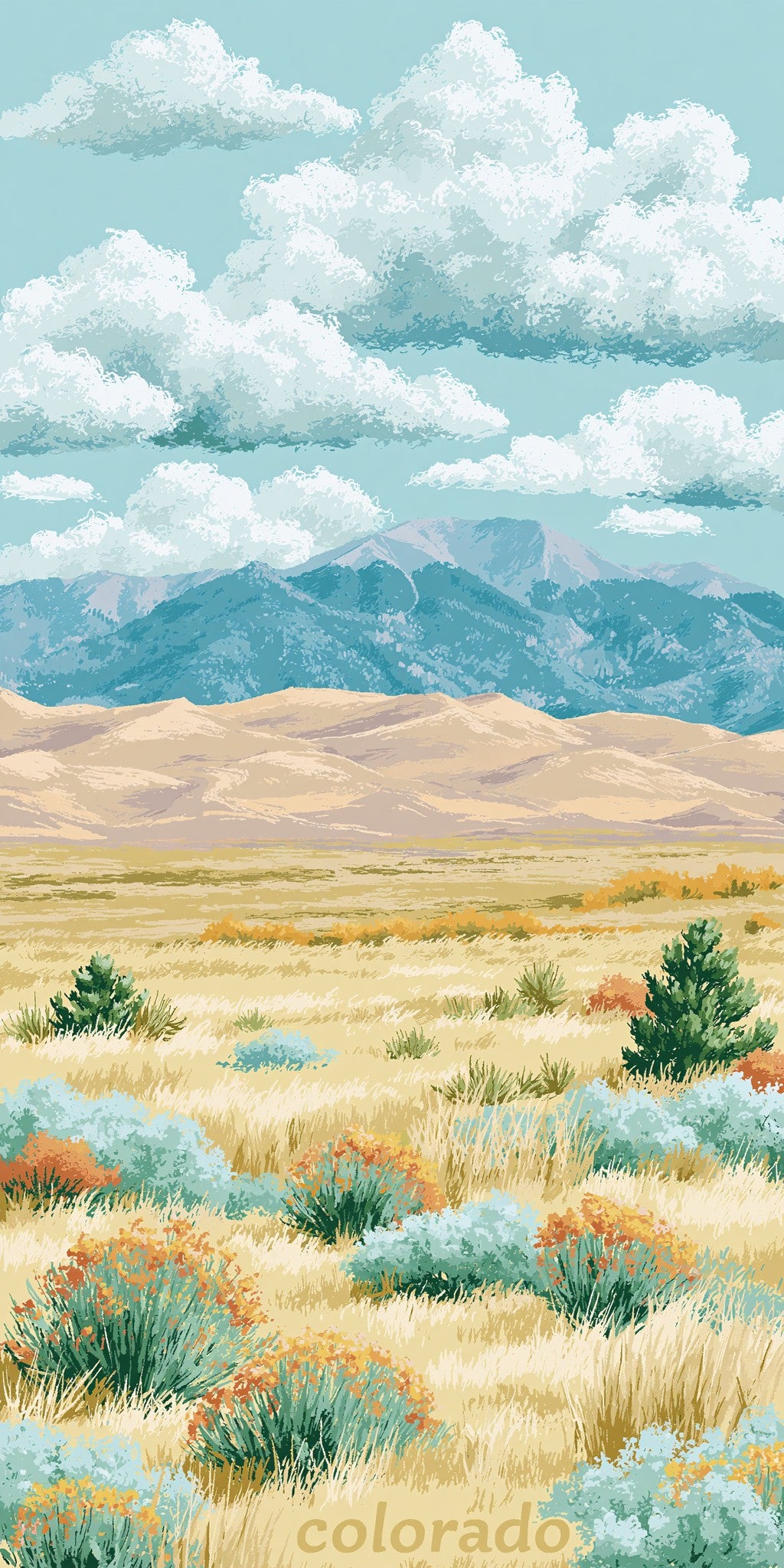 Great Sand Dunes Text — full design art