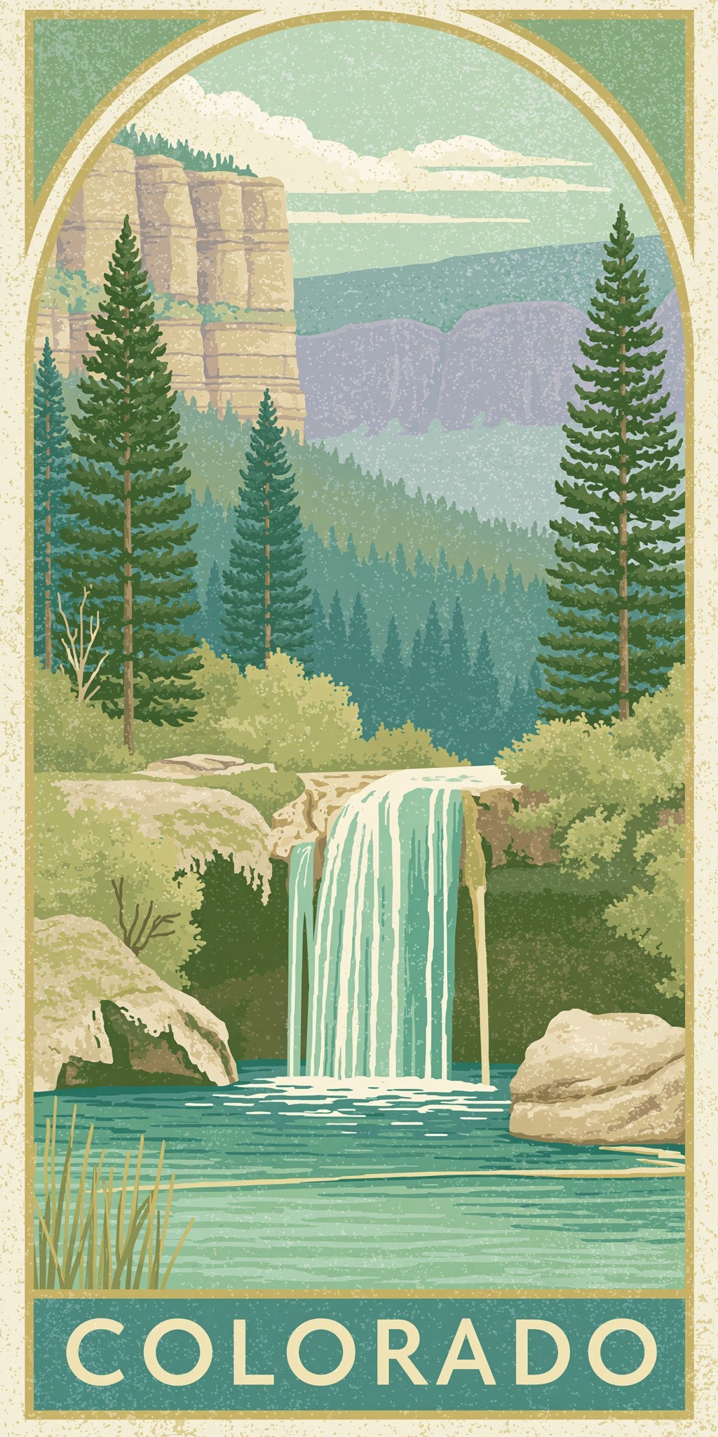 Hanging Lake Text Colorado — full design art
