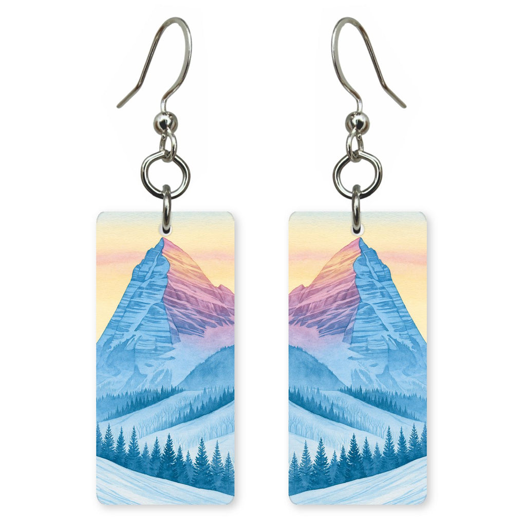Maroon Bells Sunrise Pink — She's Choosing earrings, shown as a pair