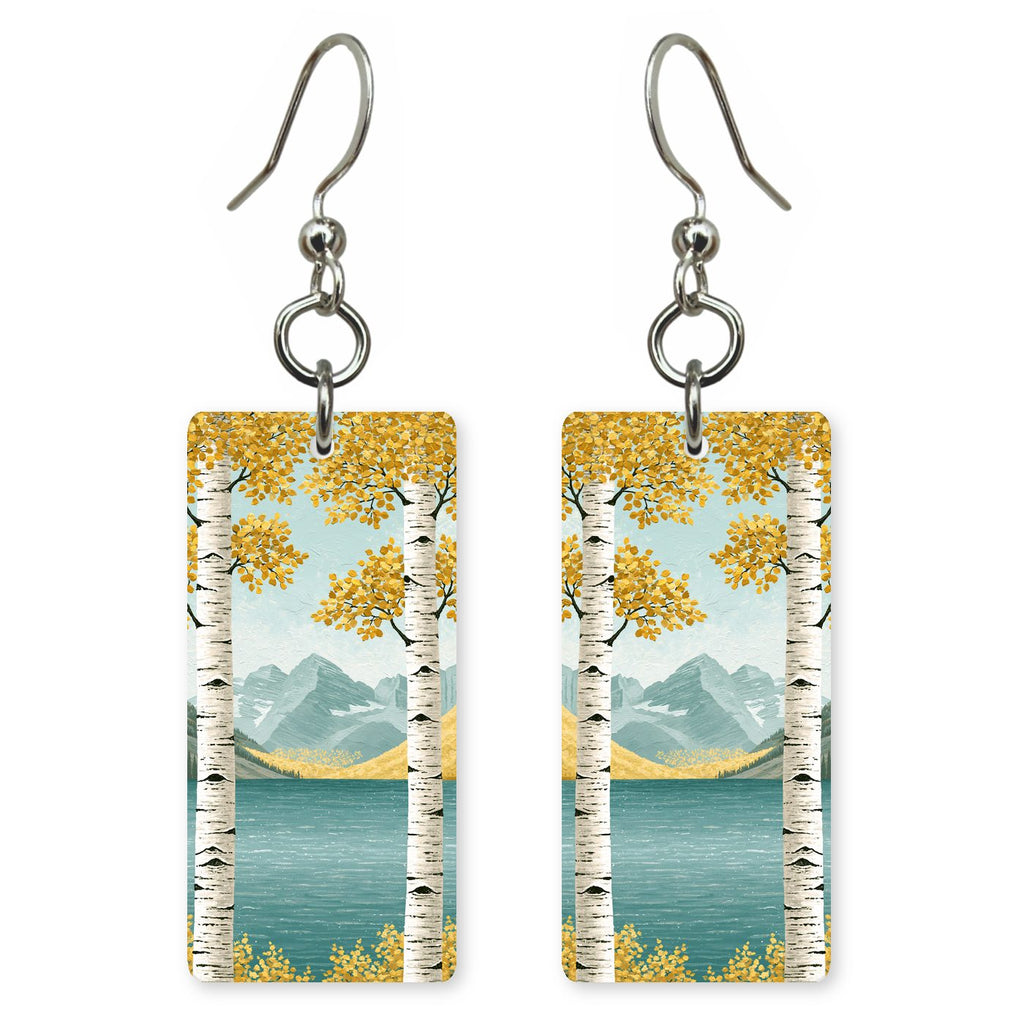 Maroon Bells Framed — She's Choosing earrings, shown as a pair