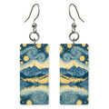 Maroon Bells Star-swirled Night — She's Choosing earrings, shown as a pair