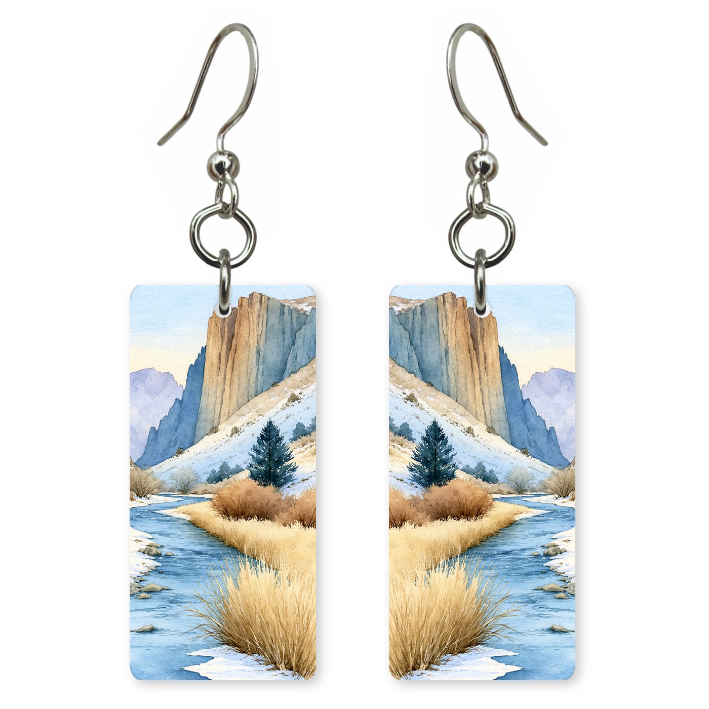 Black Canyon Painted Wall — She's Choosing earrings, shown as a pair
