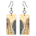 Royal Gorge Train Tracks — She's Choosing earrings, shown as a pair