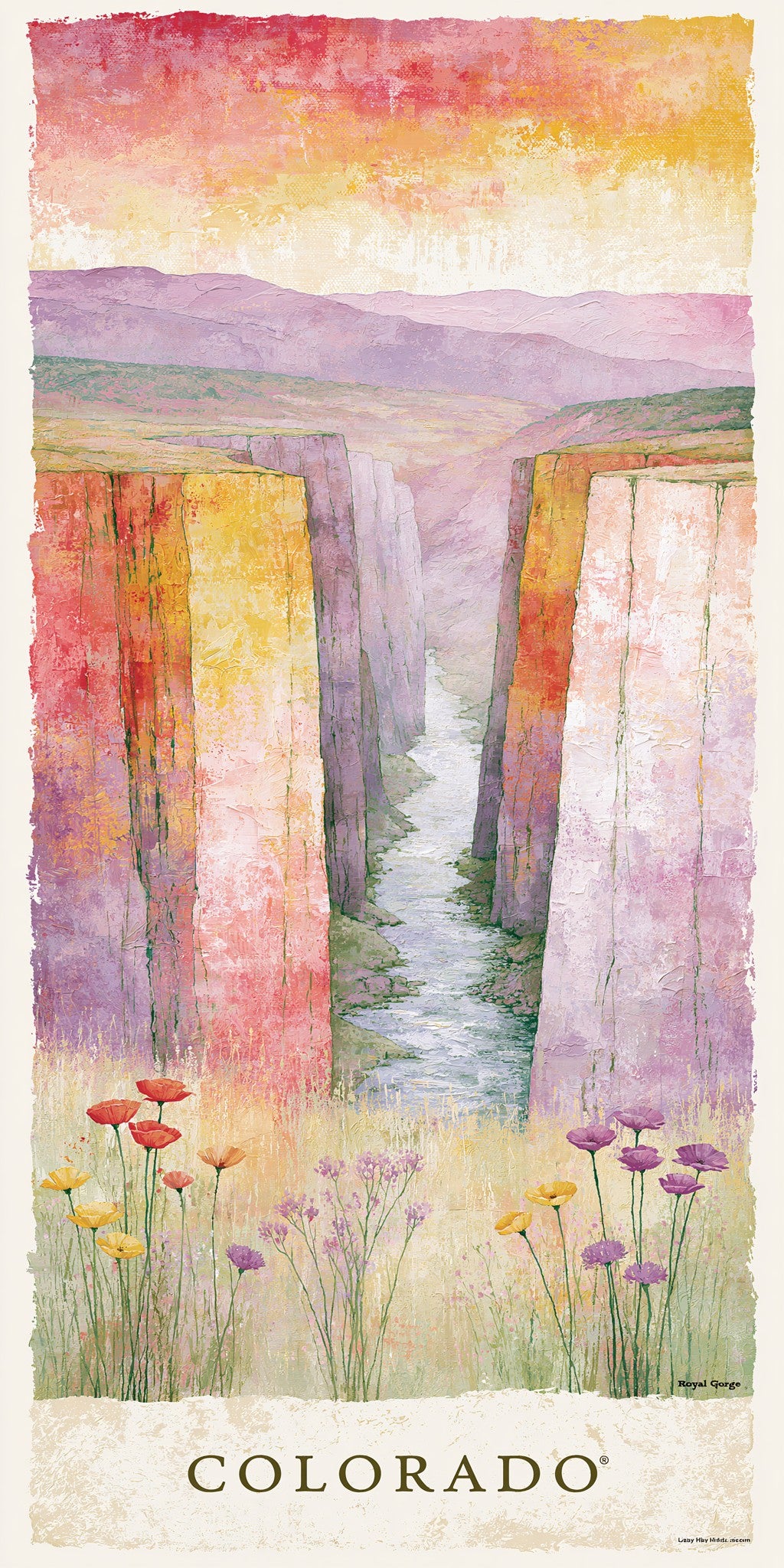 Royal Gorge Text Colorado — full design art