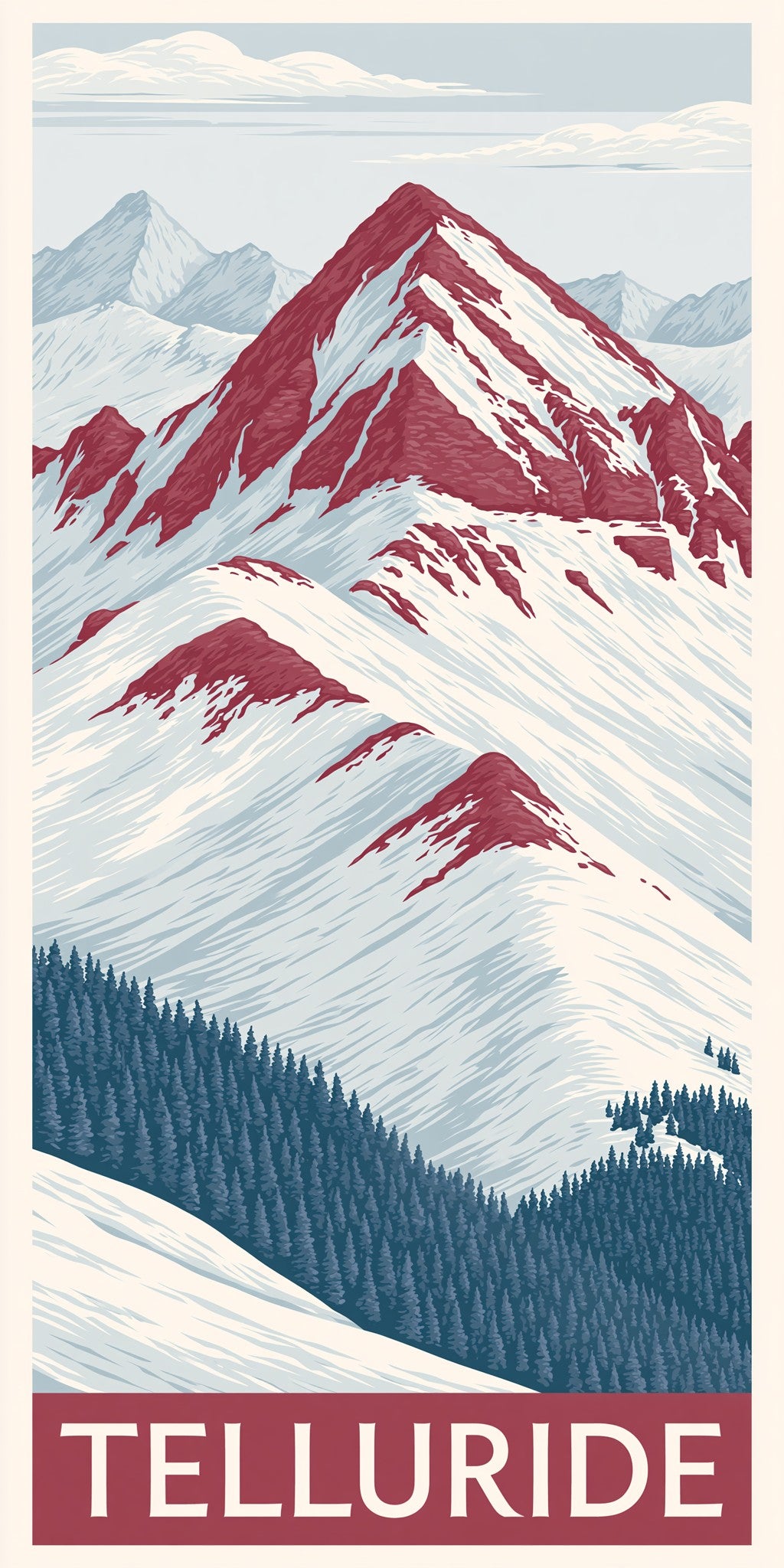 Telluride Text Telluride Burgundy — full design art