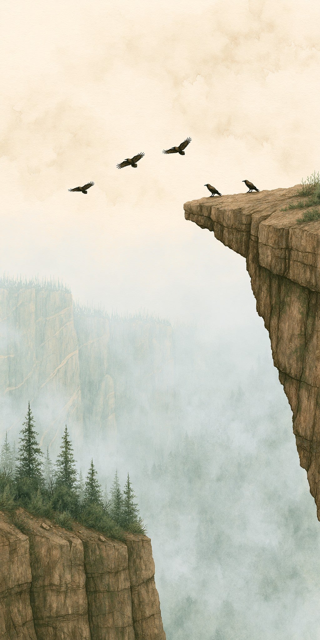 Black Canyon Rim Morning — full design art