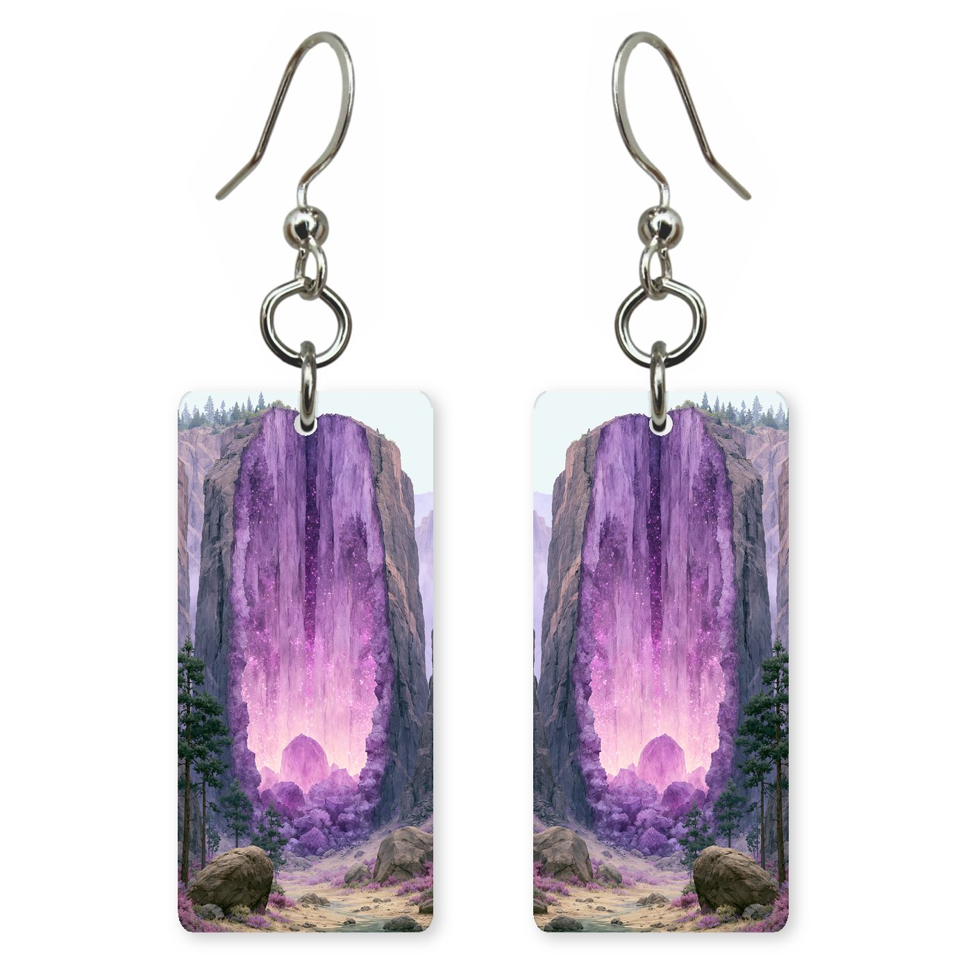 Black Canyon Walls — She's Choosing earrings, shown as a pair