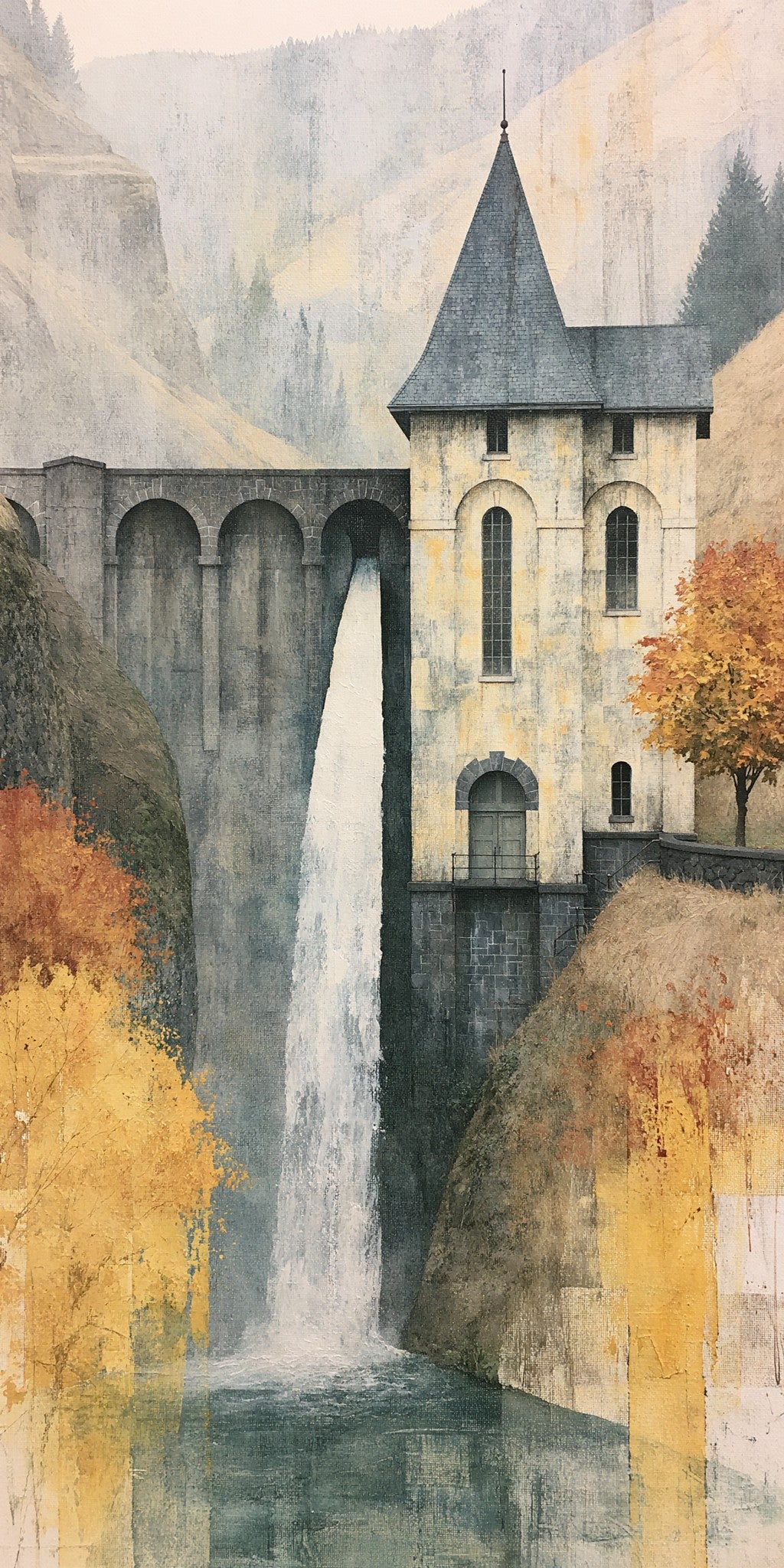 Bridal Veil Falls Plunging — full design art