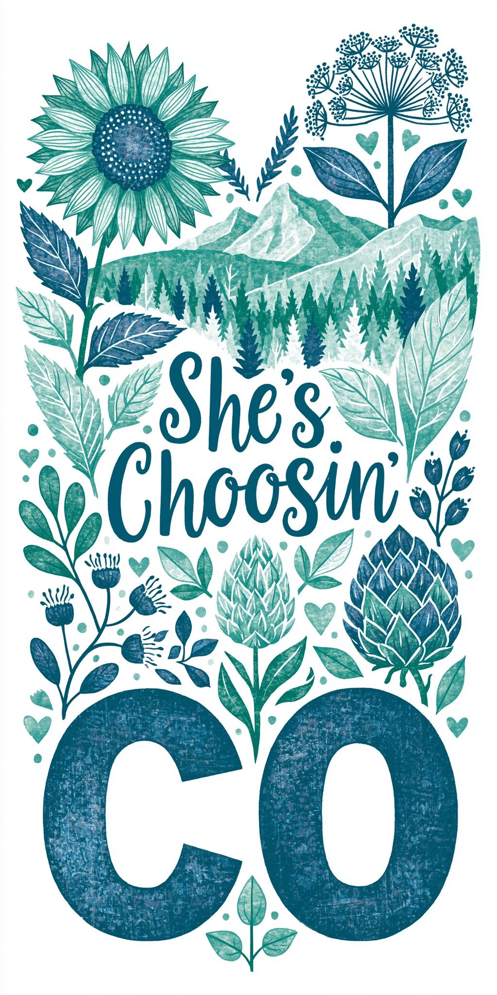 CO Watercolor Letters — full design art