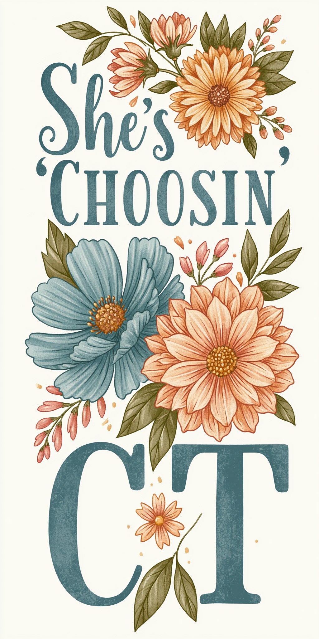 CT Floral Letters — full design art