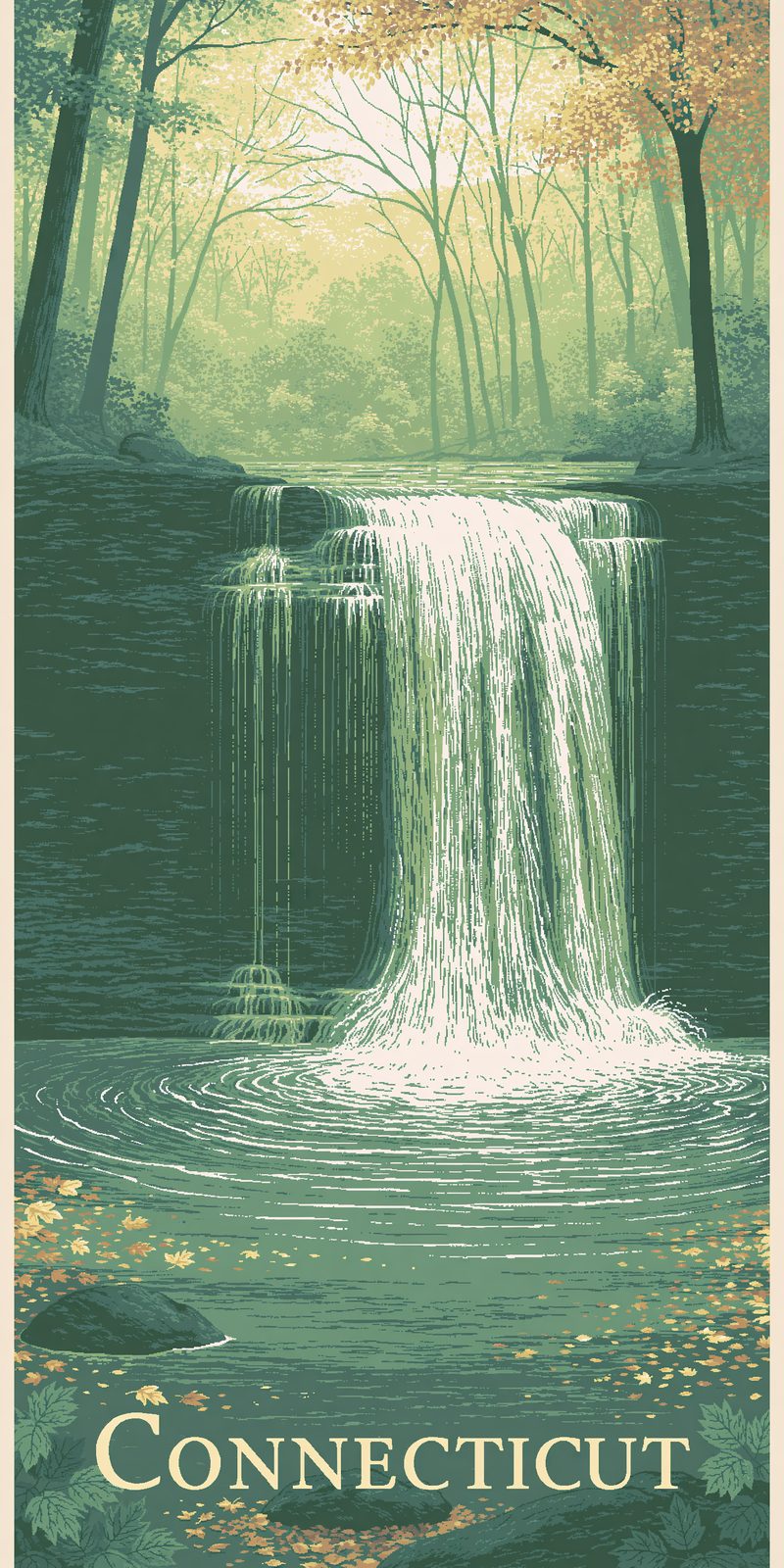 She's Choosing Connecticut Earrings | Cascade Forest Falls