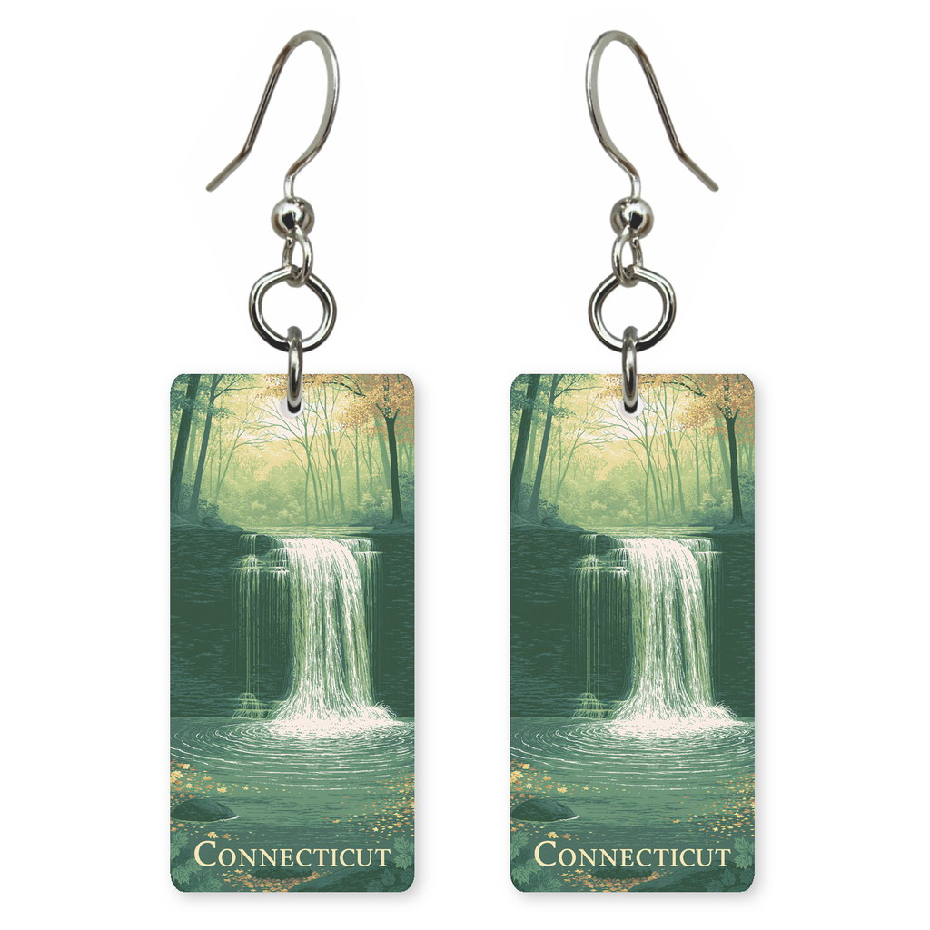 She's Choosing Connecticut Earrings | Cascade Forest Falls