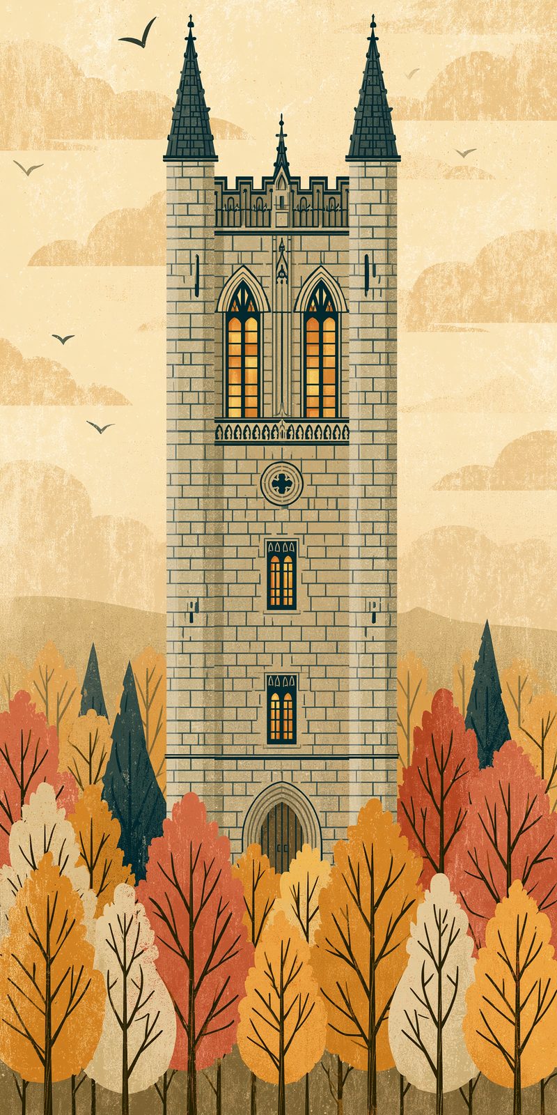 She's Choosing Connecticut Earrings | Autumn Library Tower