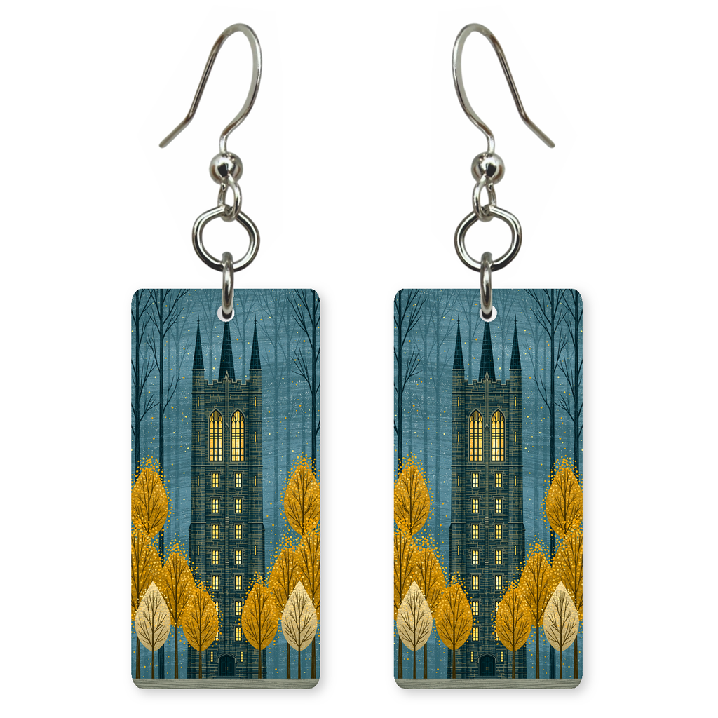 She's Choosing Connecticut Earrings | Midnight Library Tower
