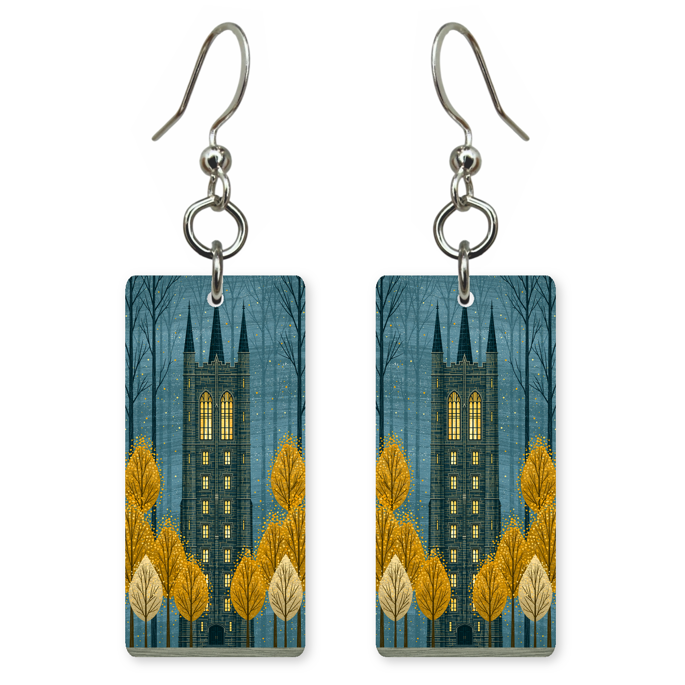 She's Choosing Connecticut Earrings | Midnight Library Tower