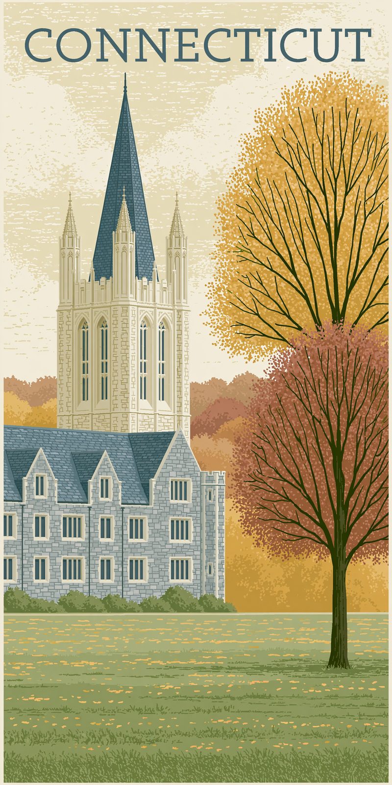 She's Choosing Connecticut Earrings | Collegiate Autumn Spire