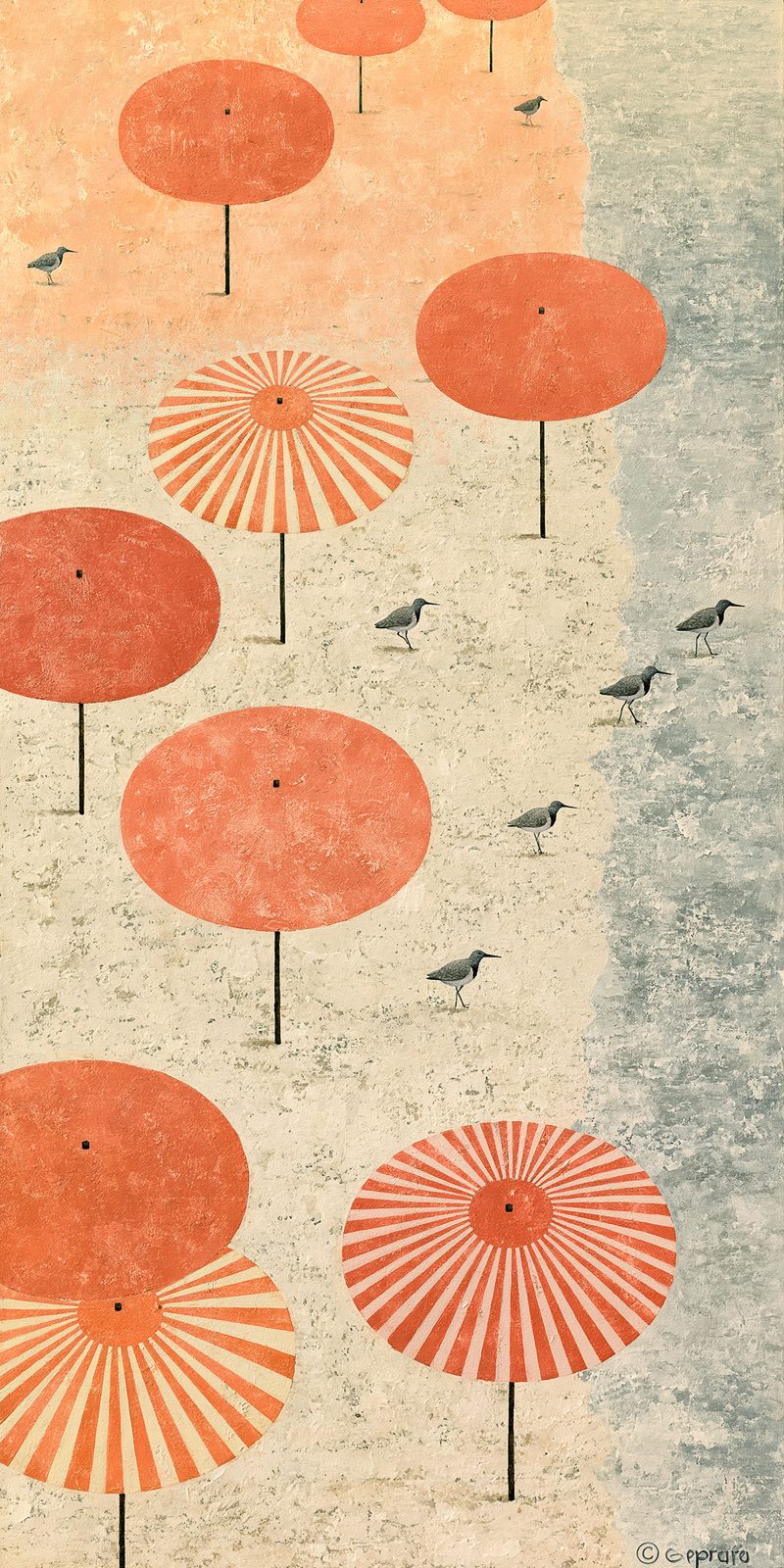 She's Choosing Delaware Earrings | Beach Umbrella Sandpipers