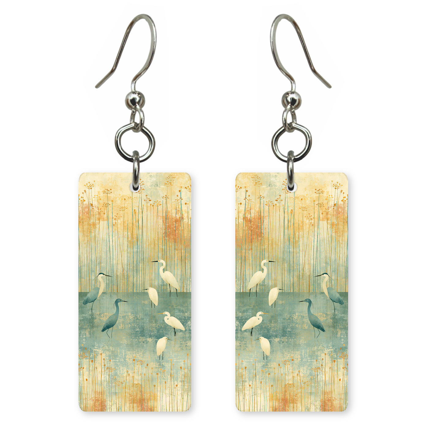 She's Choosing Delaware Earrings | Herons Egrets Marsh