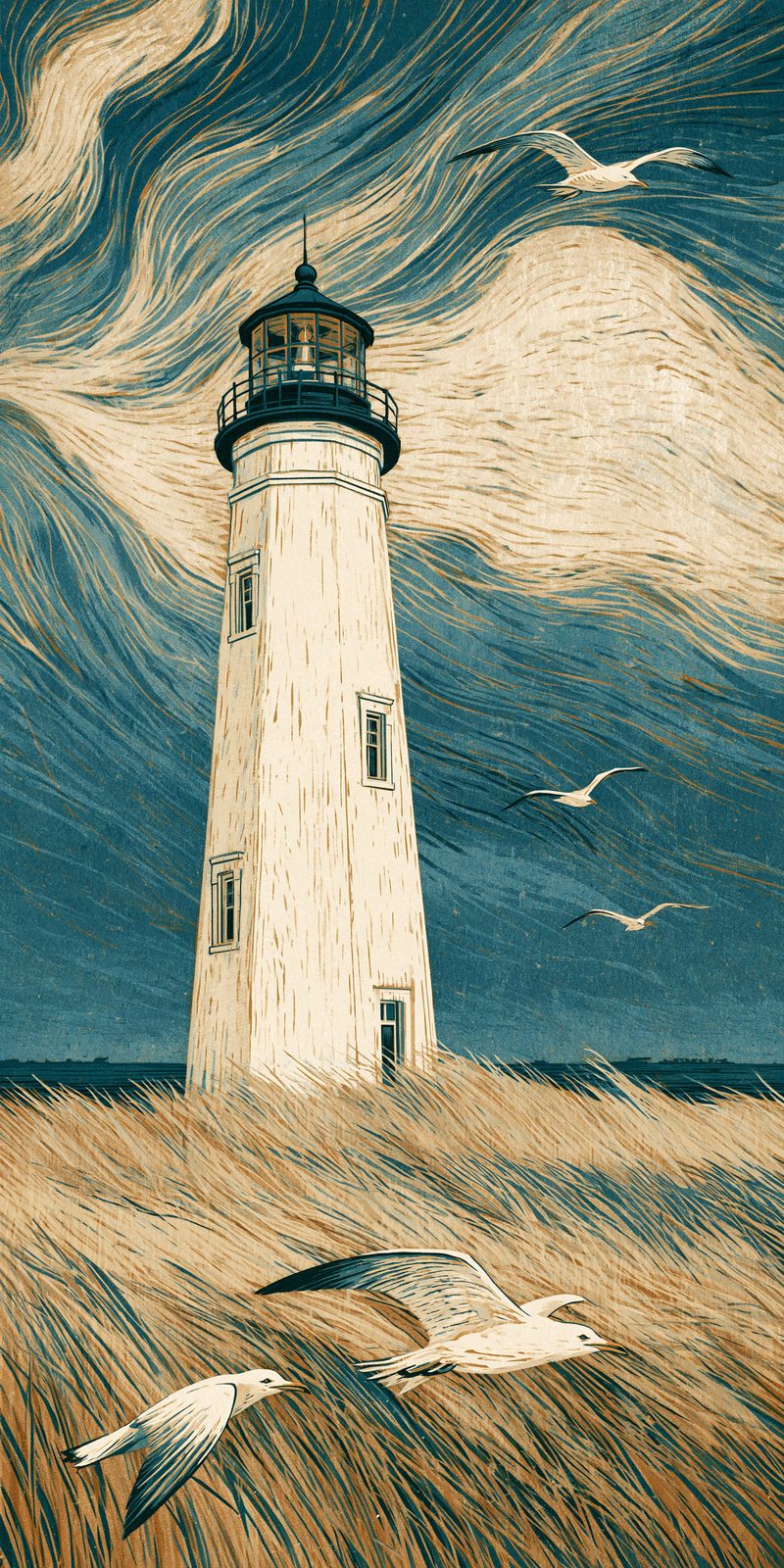 She's Choosing Delaware Earrings | Windswept Lighthouse Gulls