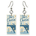 Delaware Icons Poster — She's Choosing earrings, shown as a pair
