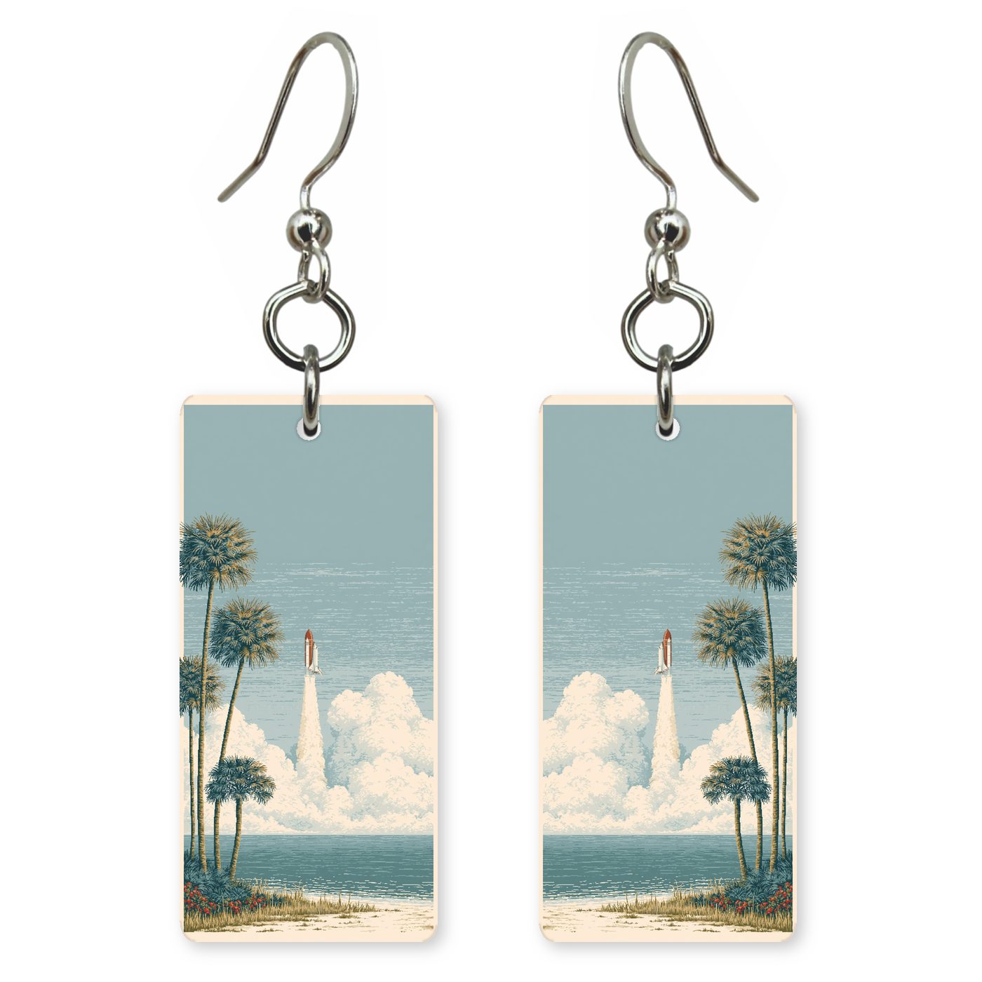 Cape Canaveral Launch — She's Choosing earrings, shown as a pair