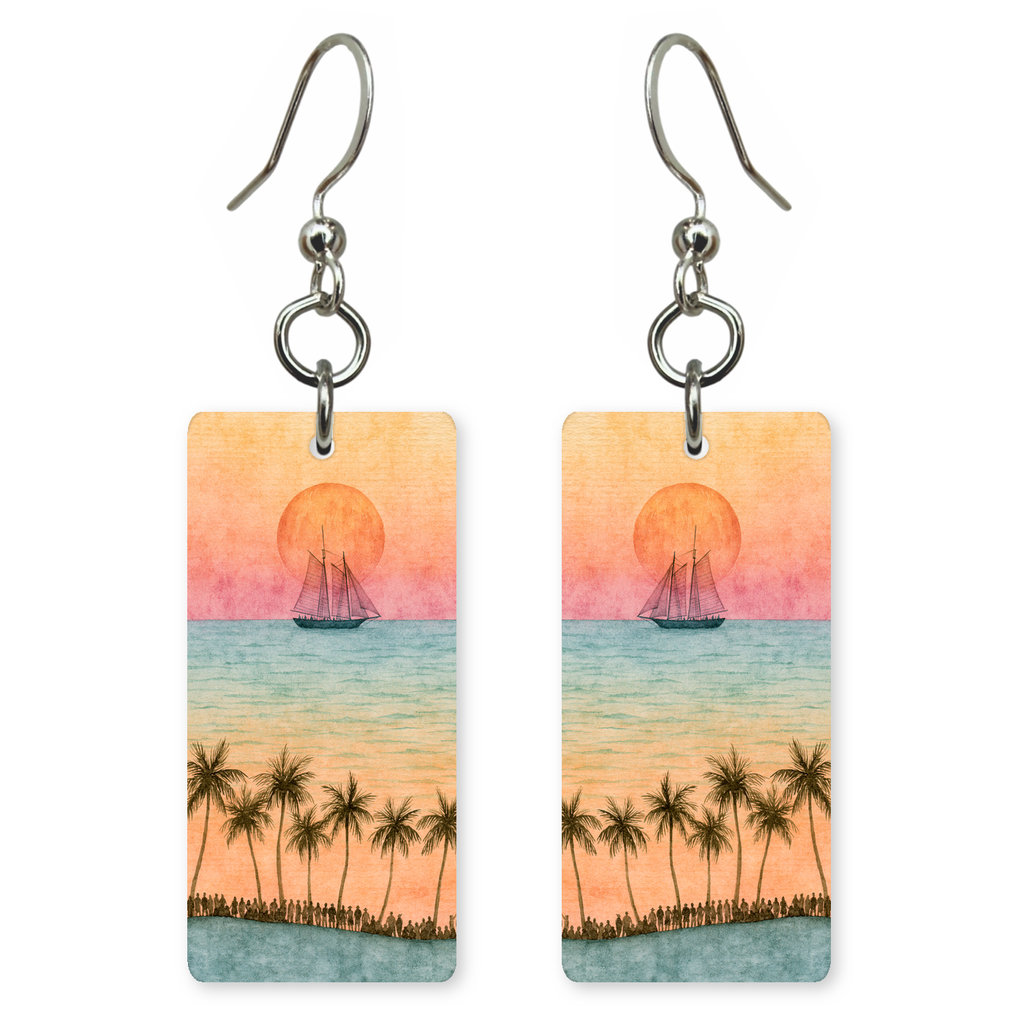 She's Choosing Florida Earrings | Mallory Square Sunset