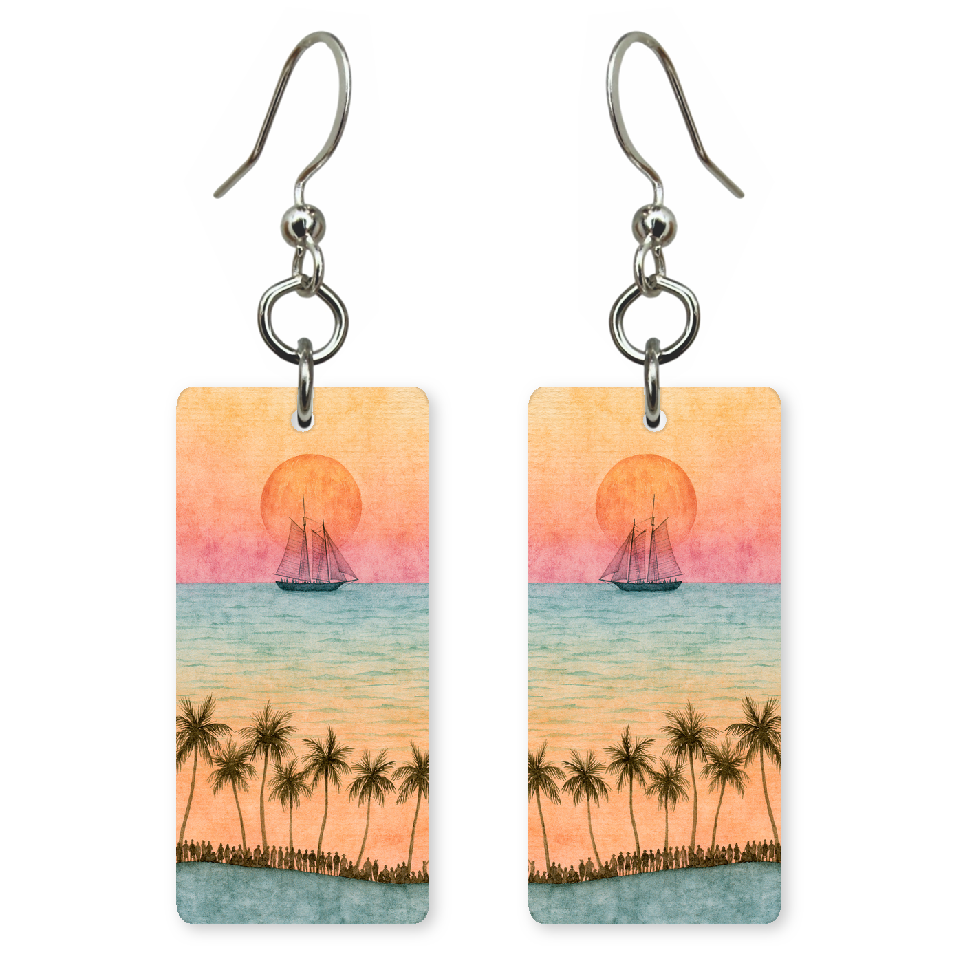 She's Choosing Florida Earrings | Mallory Square Sunset