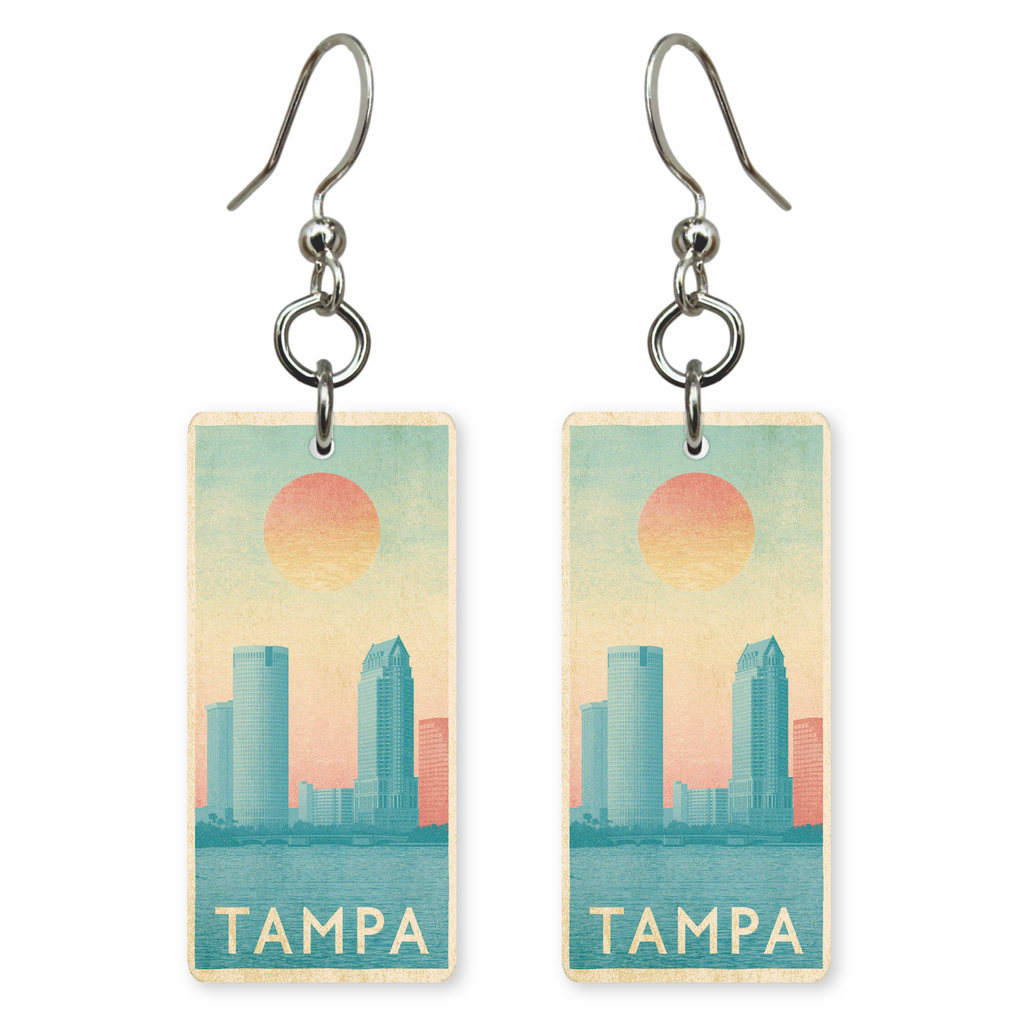 She's Choosing Florida Earrings | Tampa Skyline Sun