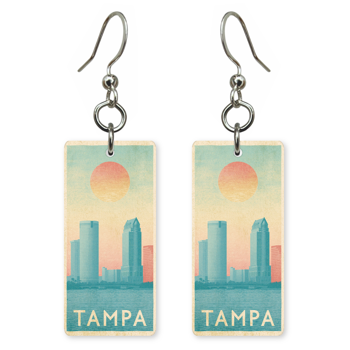 She's Choosing Florida Earrings | Tampa Skyline Sun