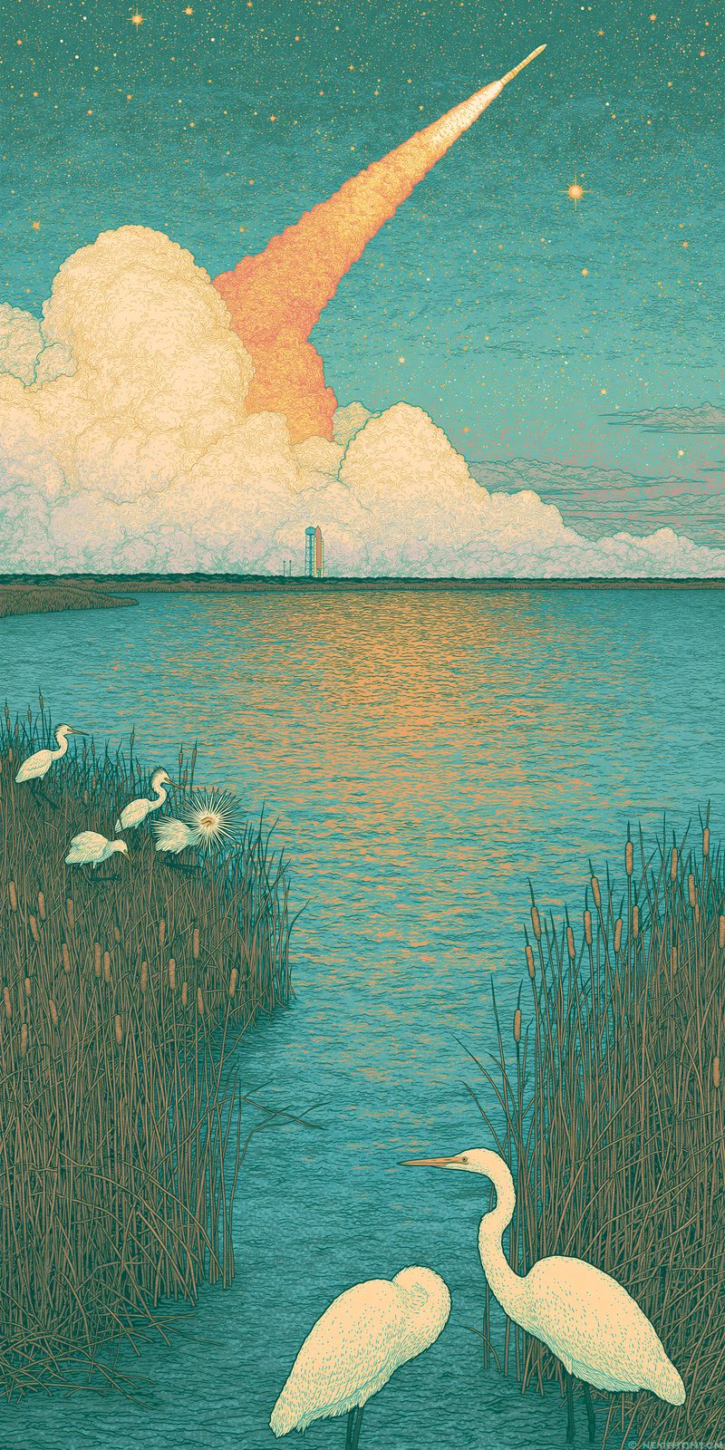 She's Choosing Florida Earrings | Cape Launch Egrets