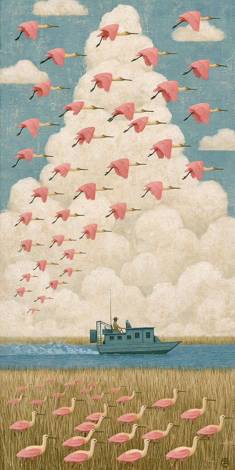 She's Choosing Florida Earrings | Spoonbill Cloud Airboat