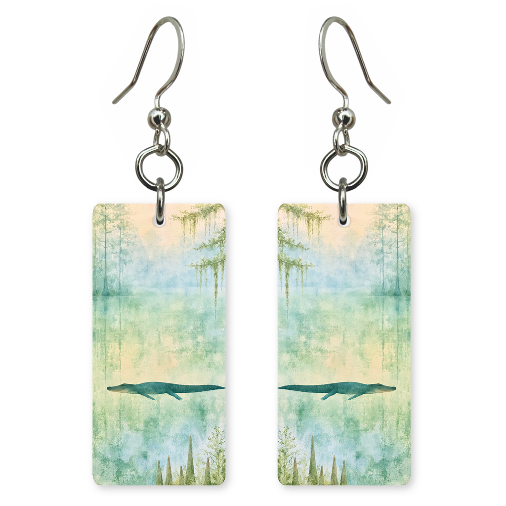 She's Choosing Florida Earrings | Misty Cypress Gator