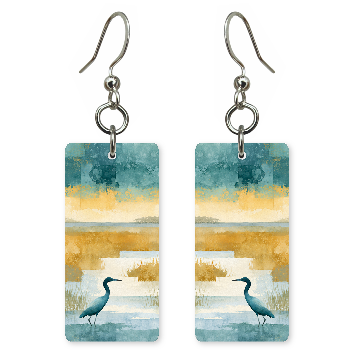 She's Choosing Florida Earrings | Sawgrass Blue Heron